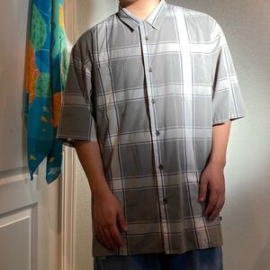Dickies Button-up T shirt Plaid Gray